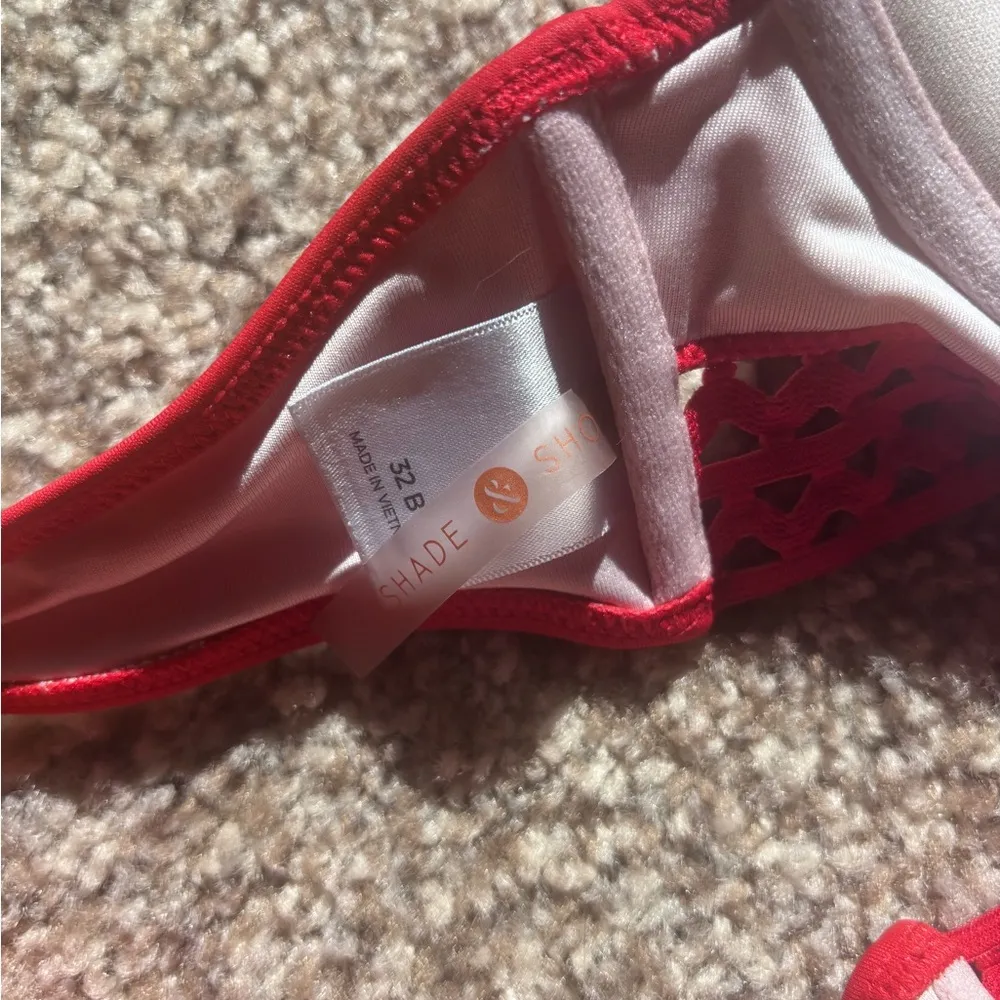 Shade & Shore Red Bikini Top - Image 3