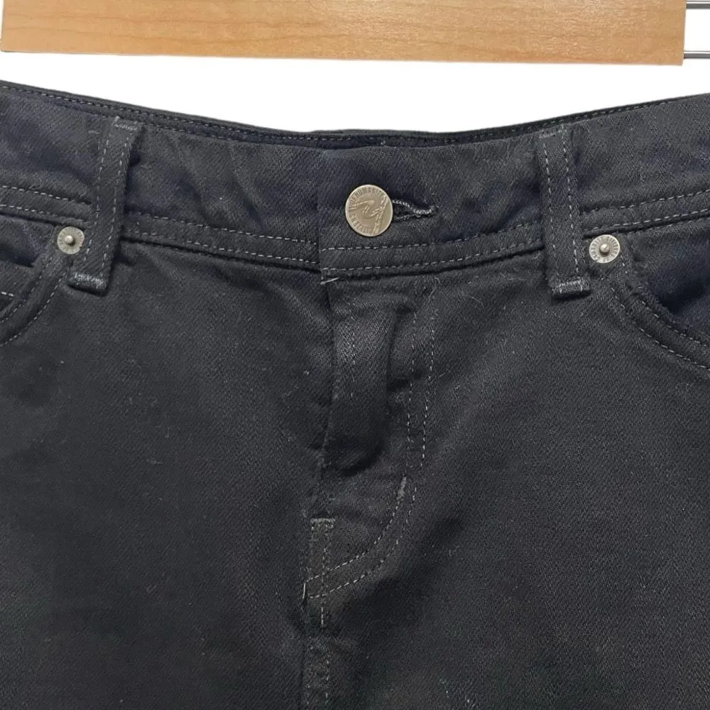 Citizens of Humanity Vtg Y2K Mini Jean Skirt Size 30 Skull & Bunny Pockets Black - Image 4