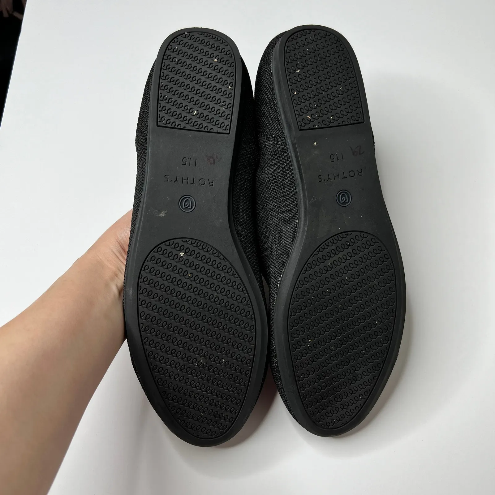 Rothys The Point Solid Pointed Toe Flat Shoes Womens 11.5 Black - Image 3