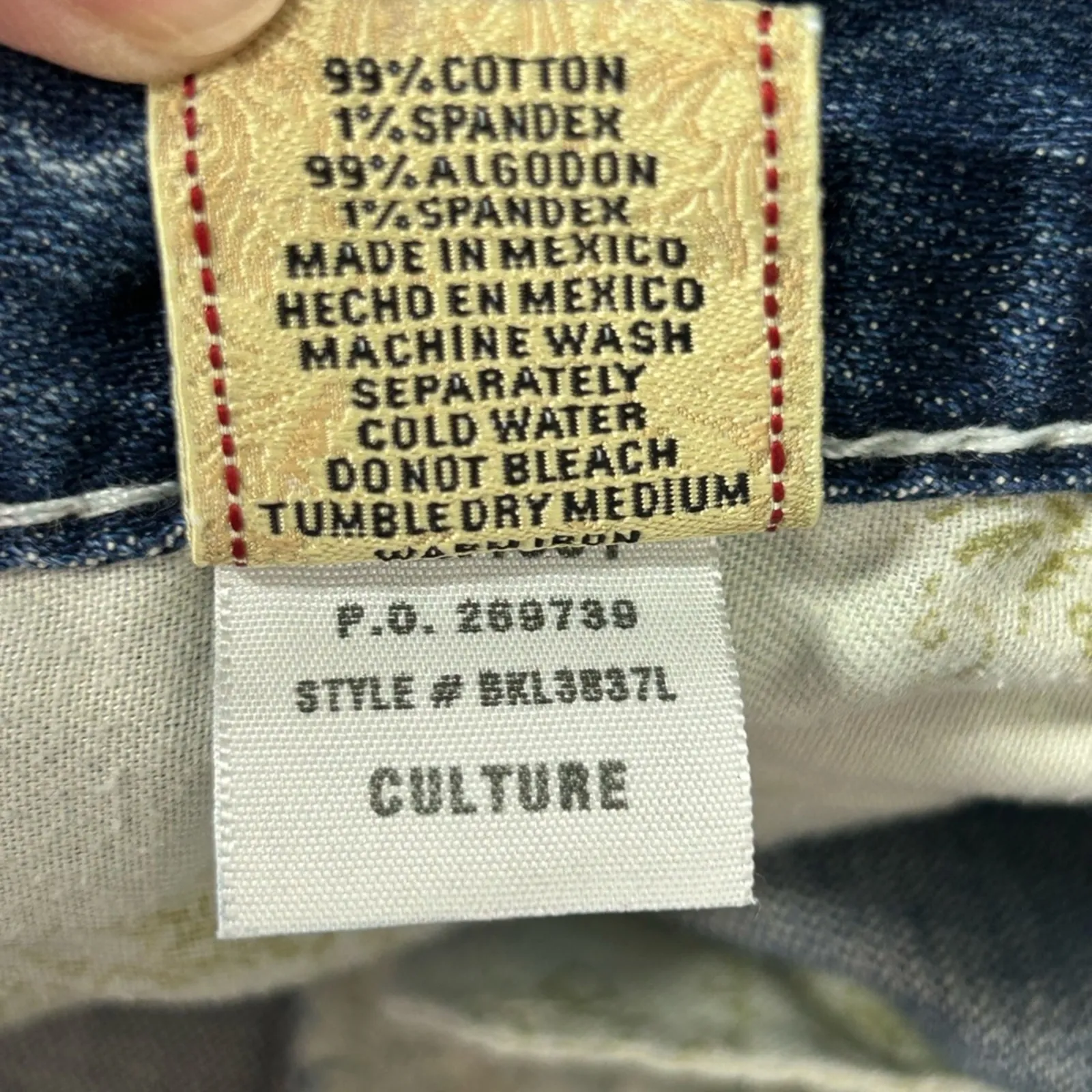 BKE Culture Bootcut Jeans 28x35.5 | Distressed Stretch with Embellishments - Image 10