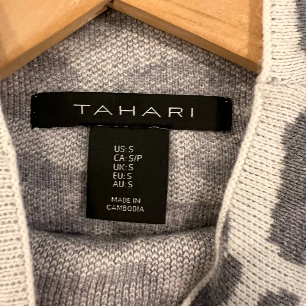 Tahari Snow Leopard High Neck Sweater - Image 2