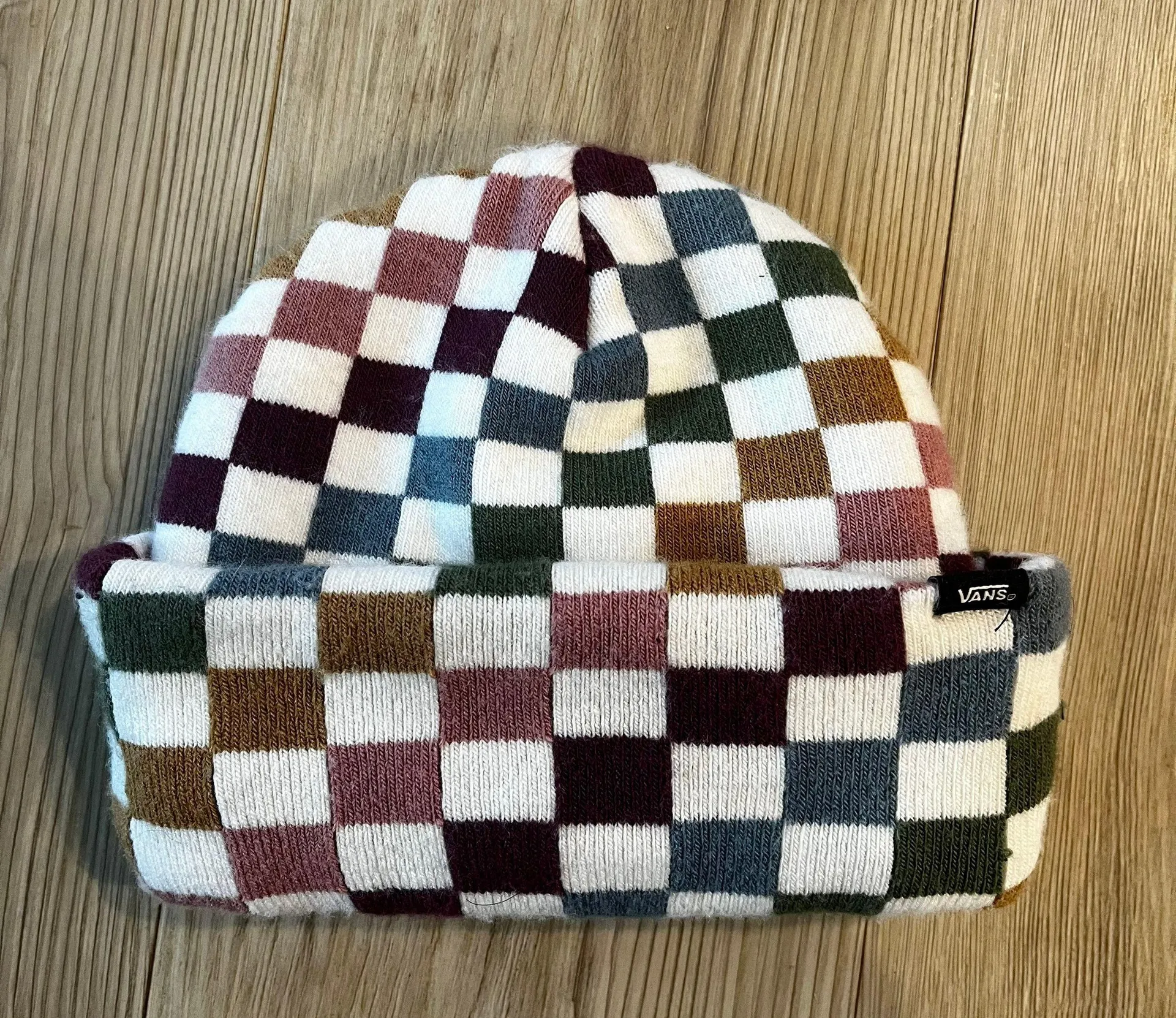 Vans Neutral tone Checkered Beanie  - Image 2