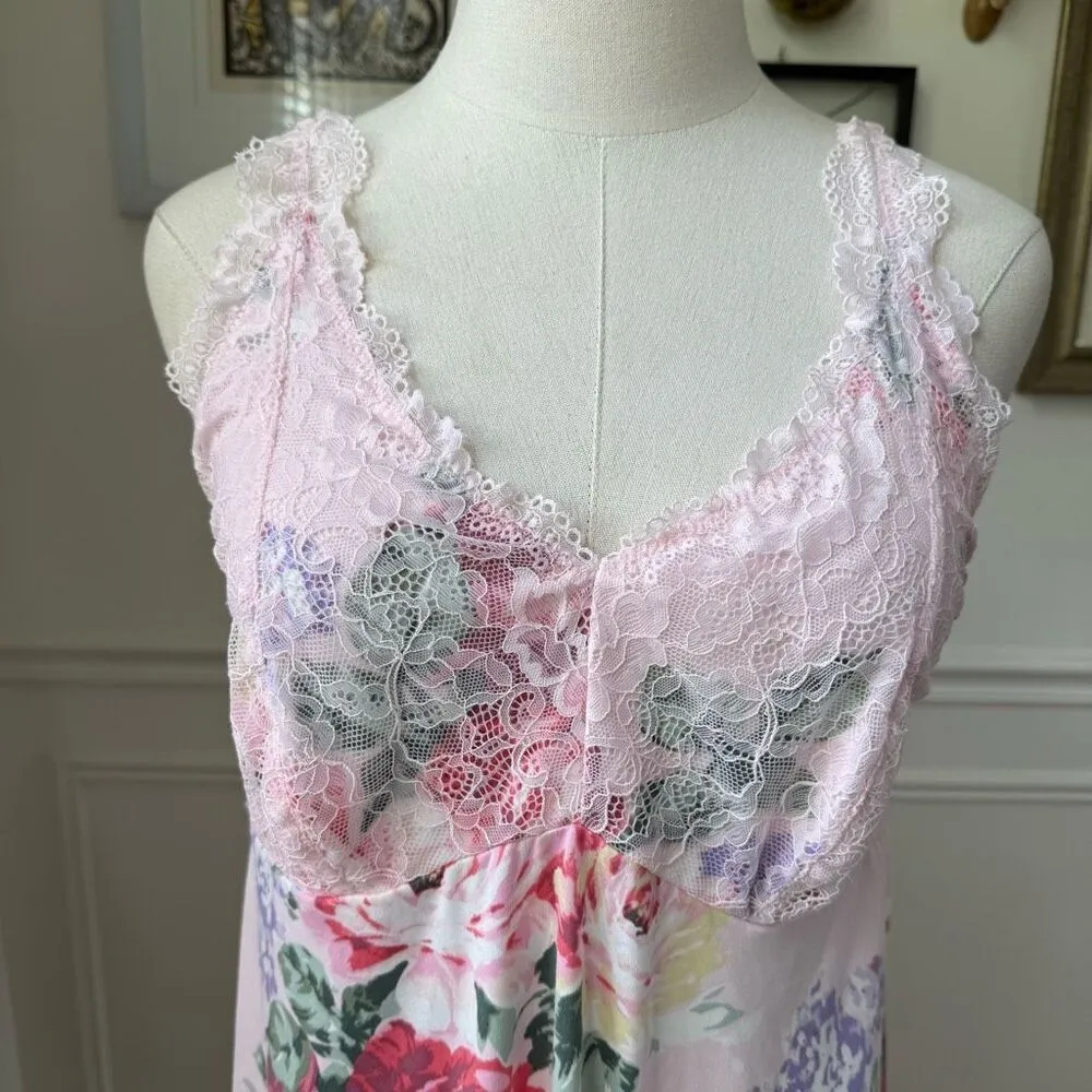 NWOT Flora Nikrooz Floral Lace Trim Chemise XL - Image 3