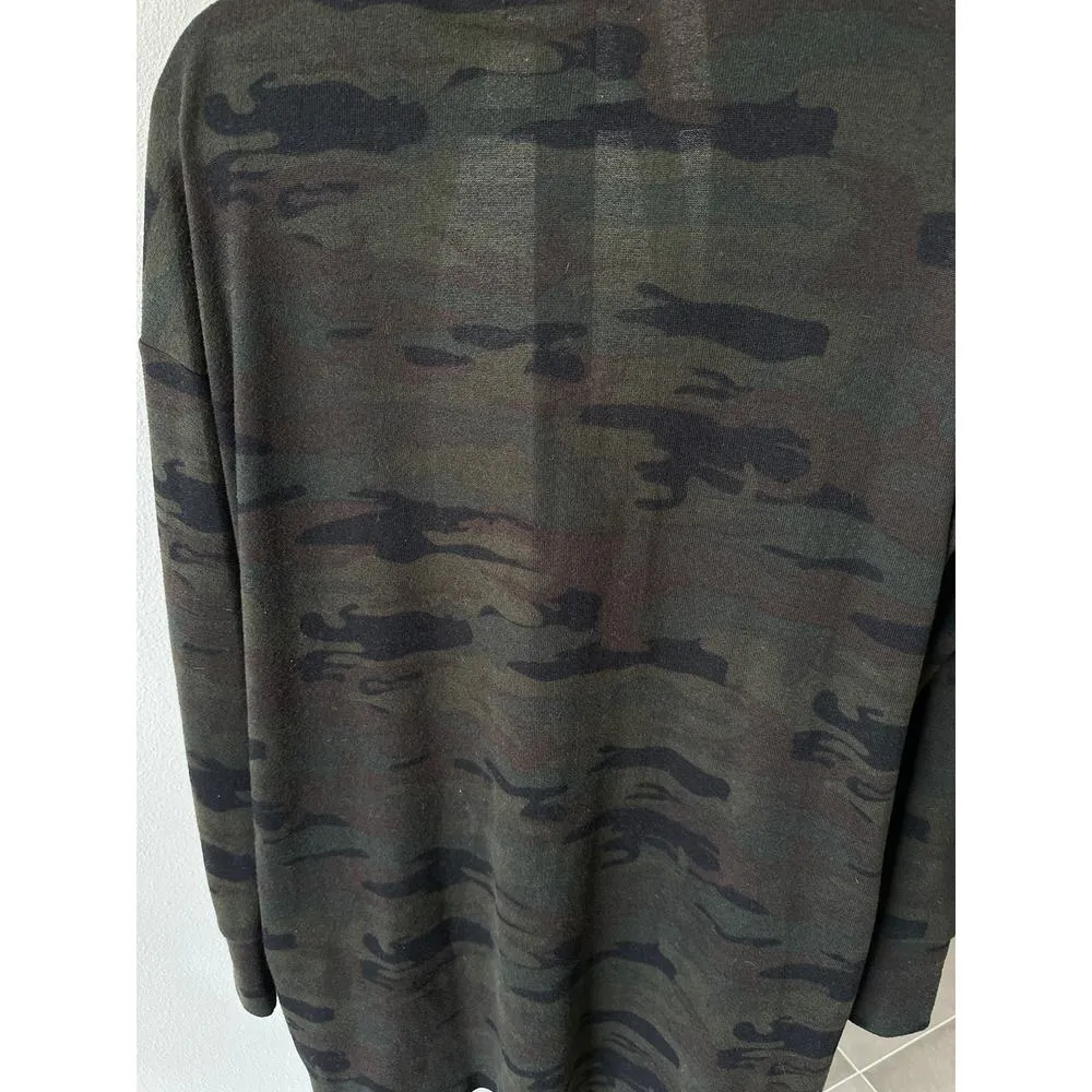 Sanctuary Anthropologie Size Medium Green Camo Long Cardigan Sweater Casual - Image 7