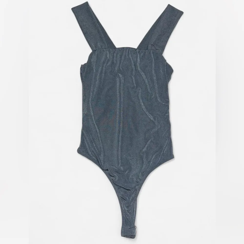 Blue Metallic Shimmer Bodysuit - Image 2