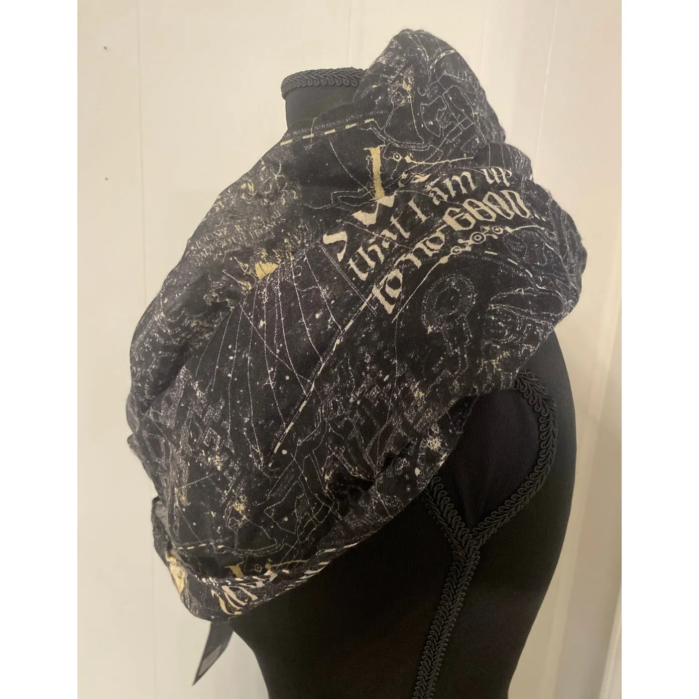 NWT Harry Potter Marauders Map 'I Solemnly Swear' Infinity Scarf Azkaban Book 3 - Image 2