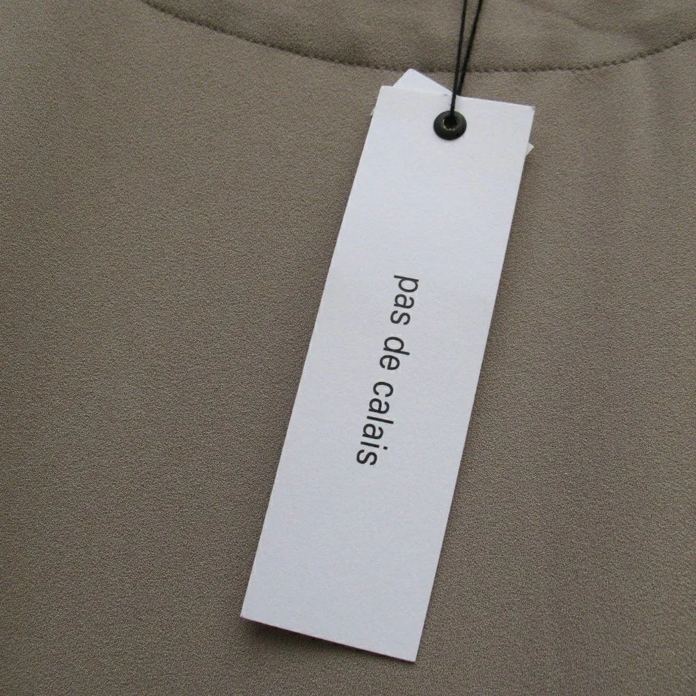 NWT Pas de Calais Lagenlook Oversize Wrap Dress Tan - Image 11