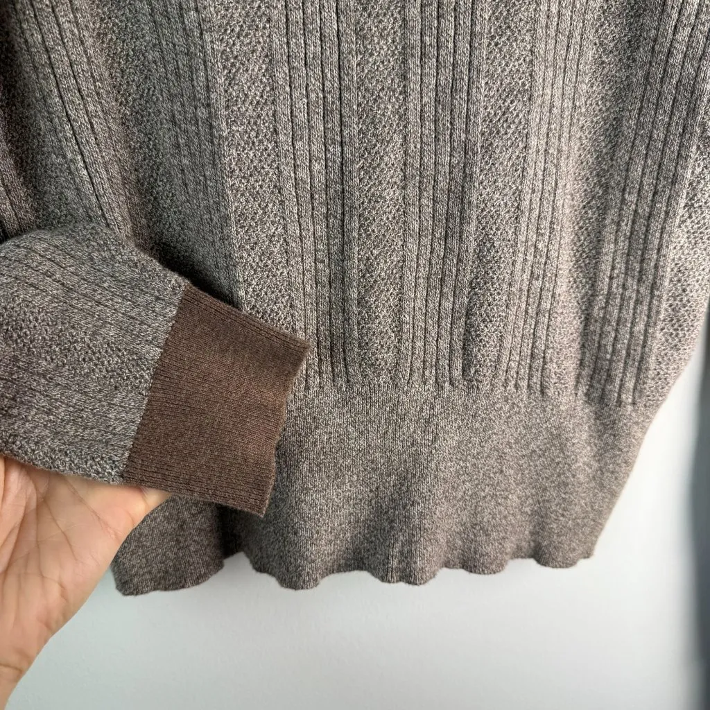 Current Air Womens Polo Sweater NWOT Brown 100% Cotton Size L Academia - Image 9