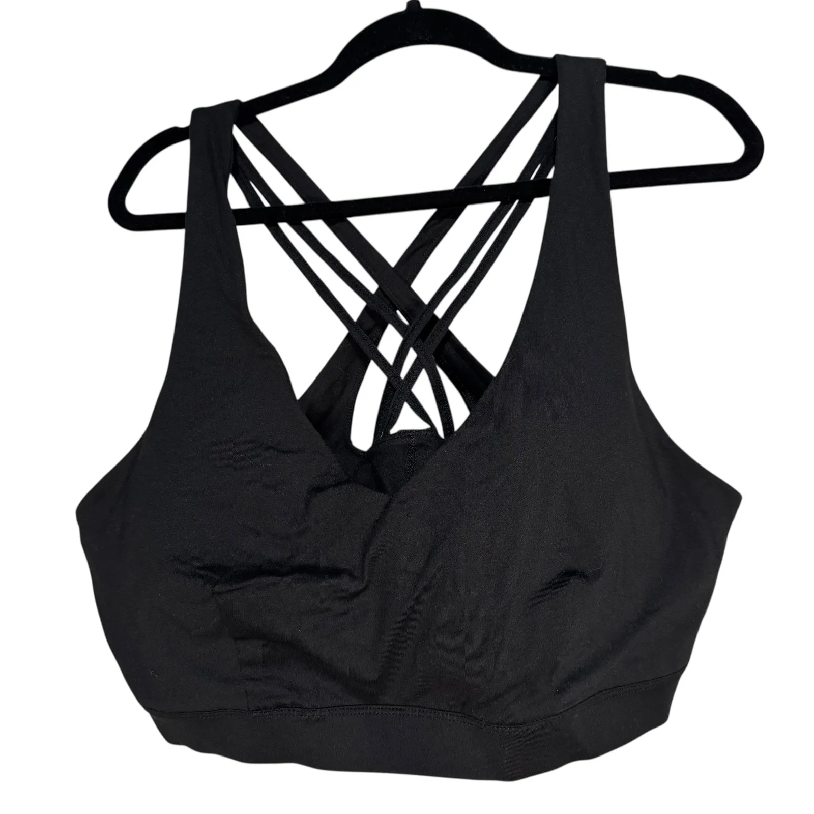 Ideology Black Sports Bra Crisscross Back Low Impact Performance Size 3X - Image 12