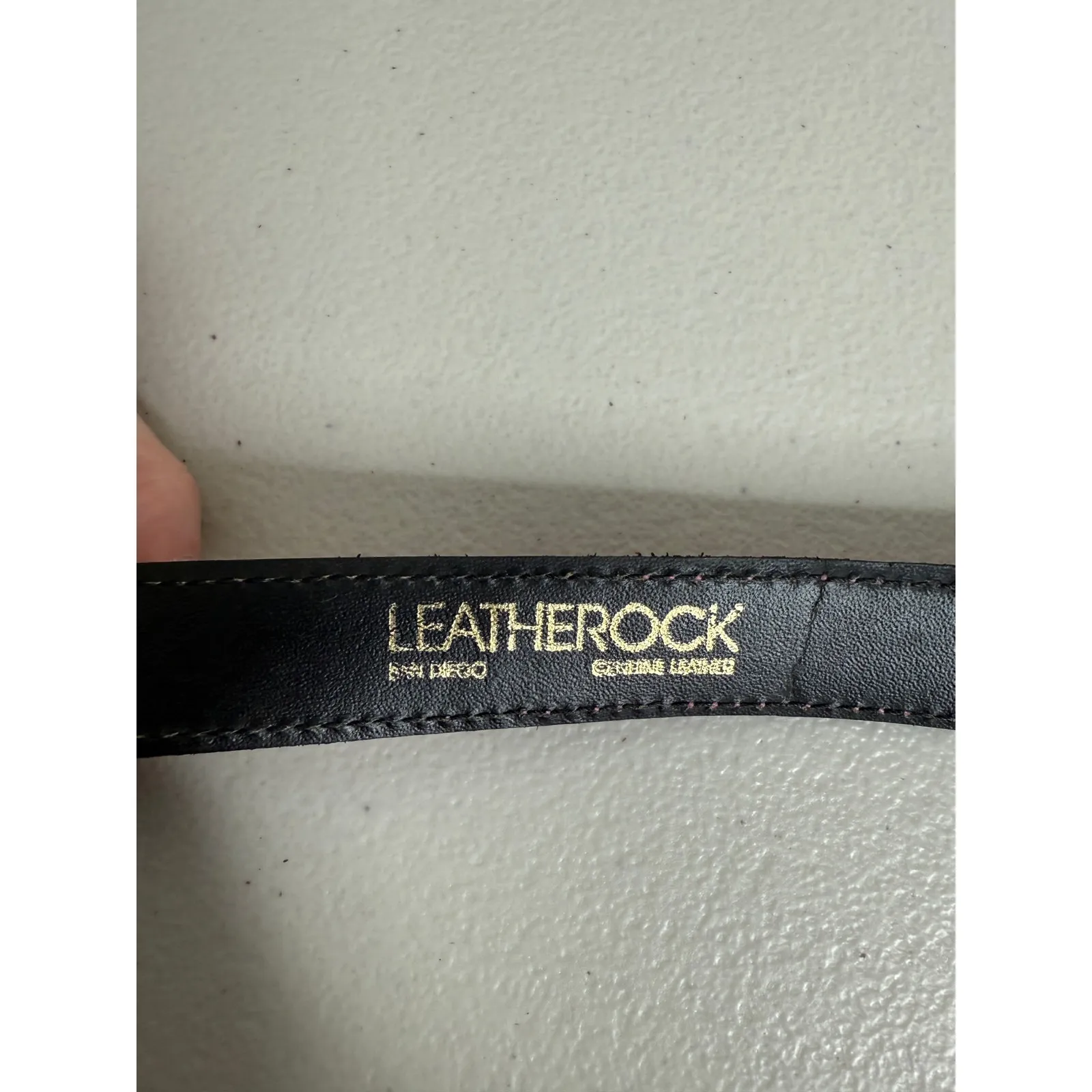 Women's Vtg y2k Leatherock Hot Pink Boho Western Copper Engraved Buckle Belt S - Image 2