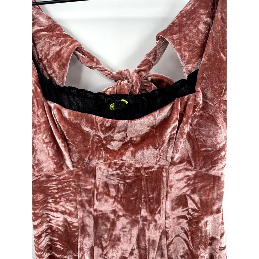 Kimchi Blue - Jill Velvet Mini Dress - Pink Size Medium - Urban Outfitters - Image 6