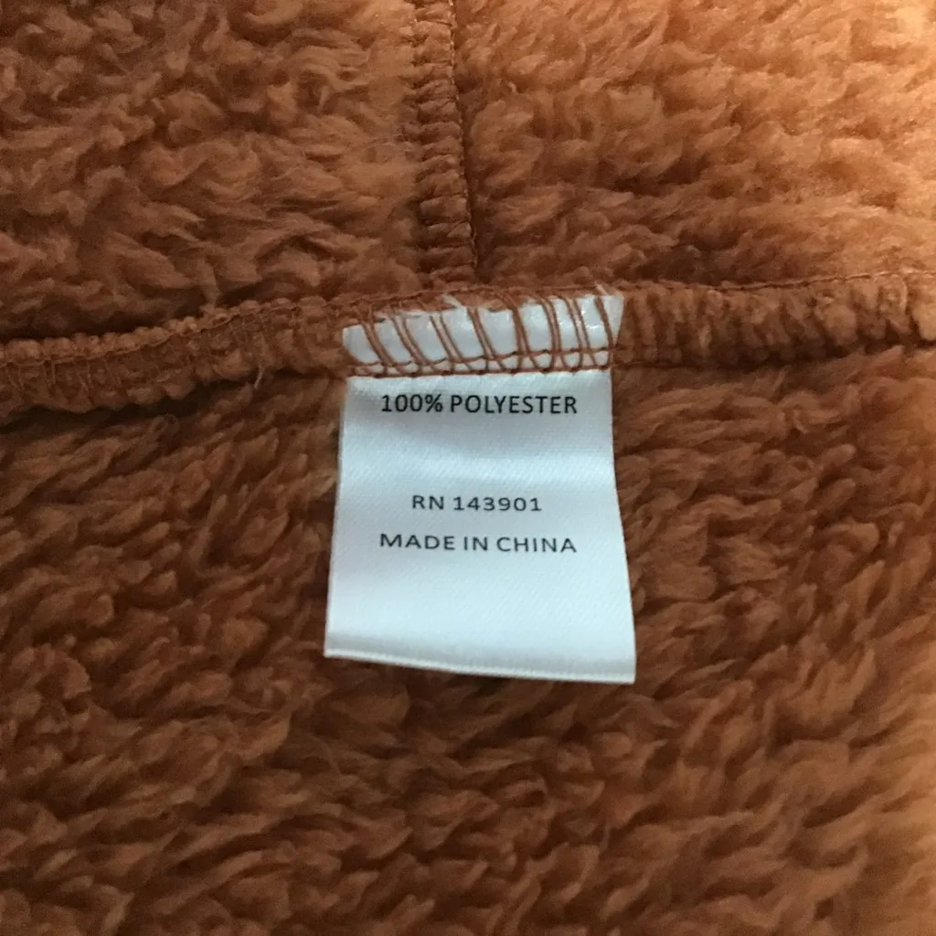 Coco + Carmen Women’s XXL Open Front Teddy Coat Jacket Hooded Fleece Sherpa NWT - Image 6