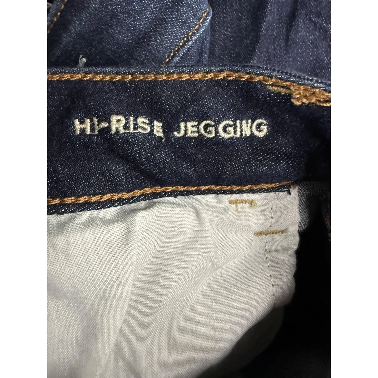 American Eagle Hi-Rise Jeggings Dark Wash Level Stretch Denim Jeans 12 Long - Image 3