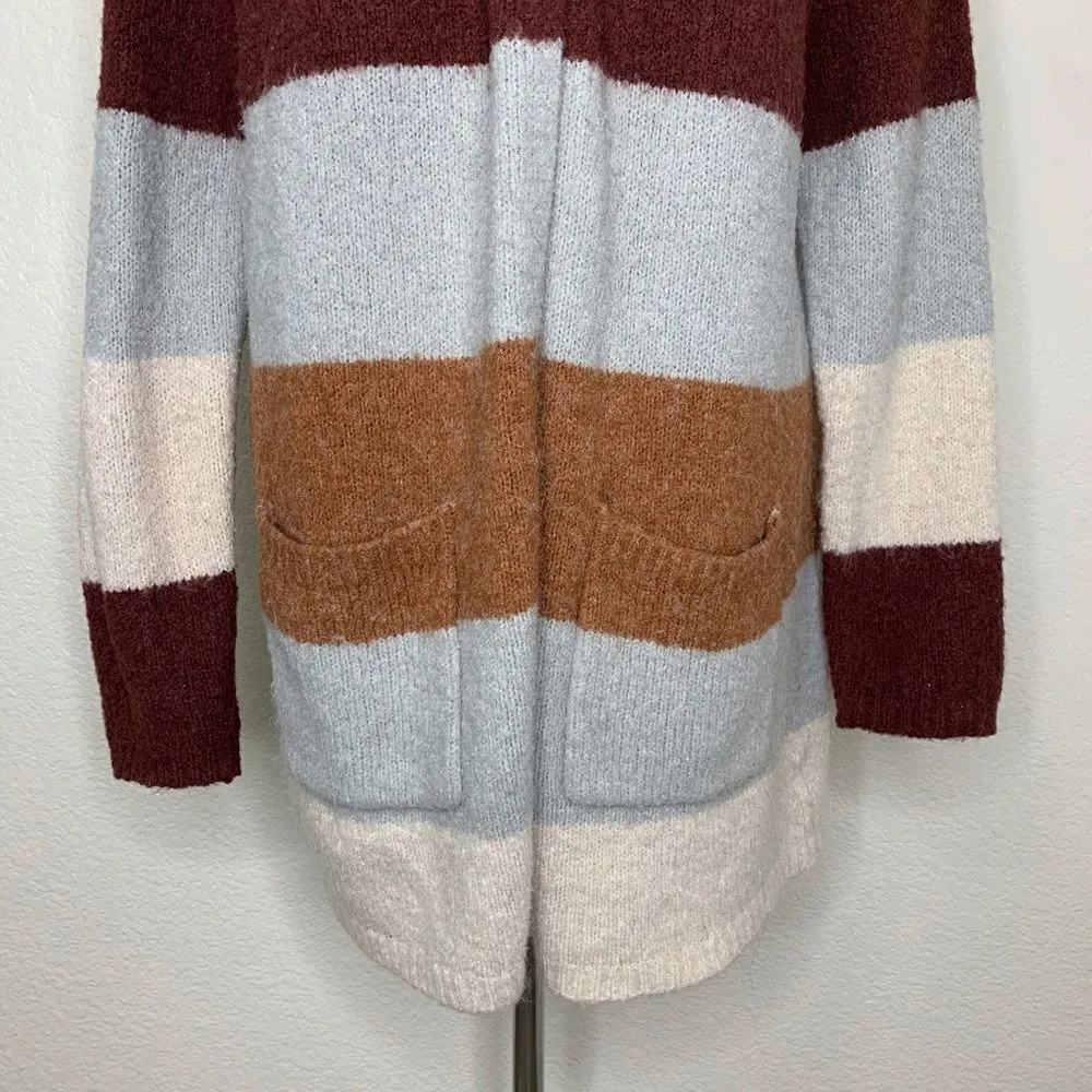 Knox Rose Women’s Size XL Color Block Open Front Midi Cardigan - Image 5