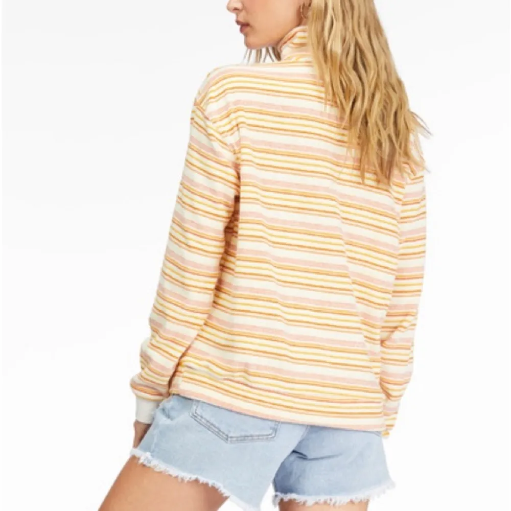 Billabng retro 90s 1/2 zip terry cotton relaxed fit sweatshirt size L - Image 3