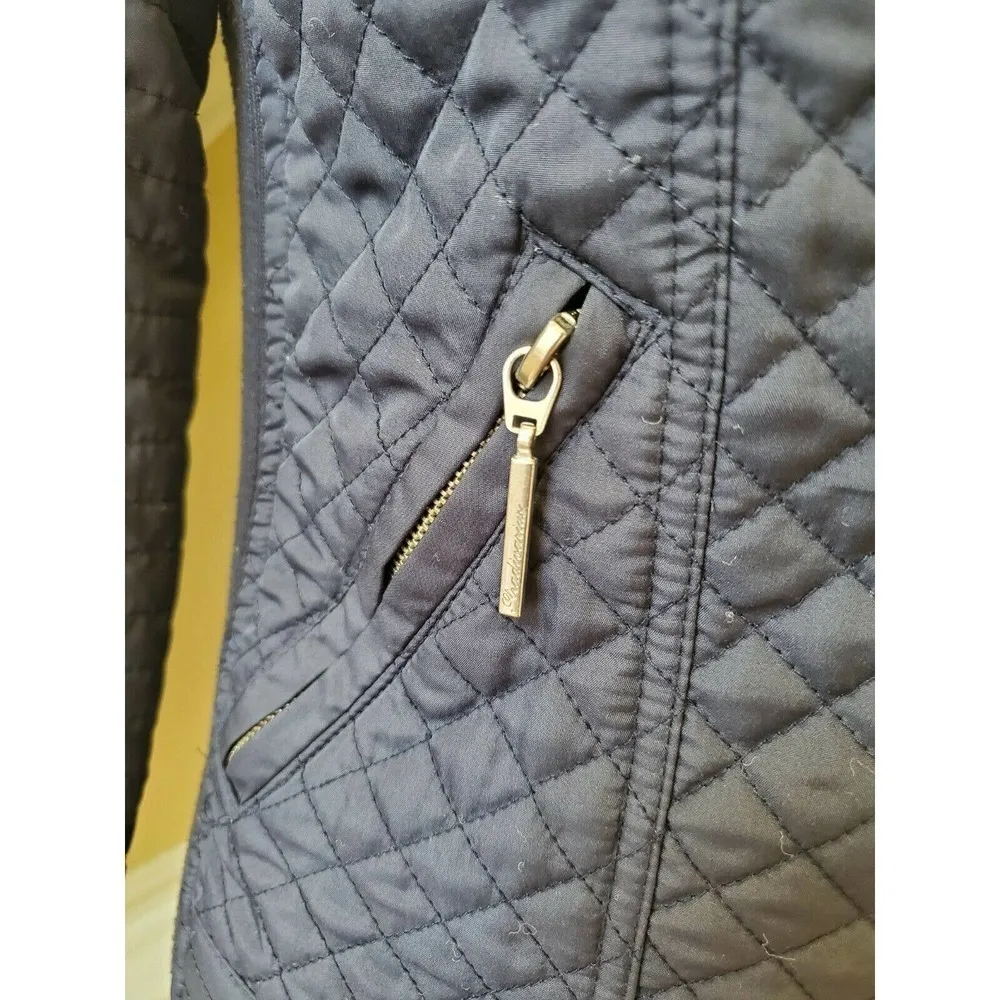 Stradivarius Navy Coat Full Zip Size Small - Image 2