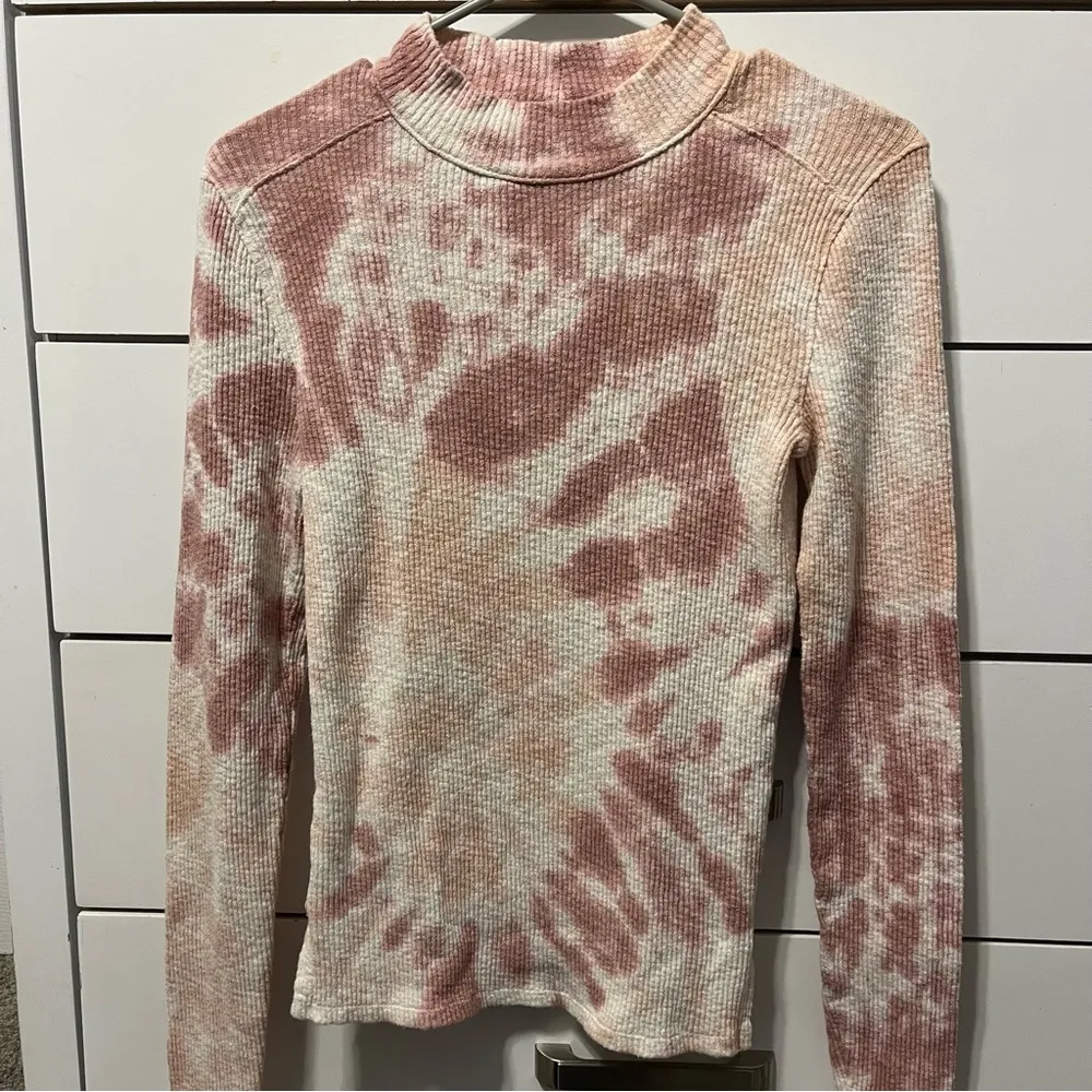 Free People Swirl Tie Dye Mock Neck Thermal Long Sleeve - Image 2