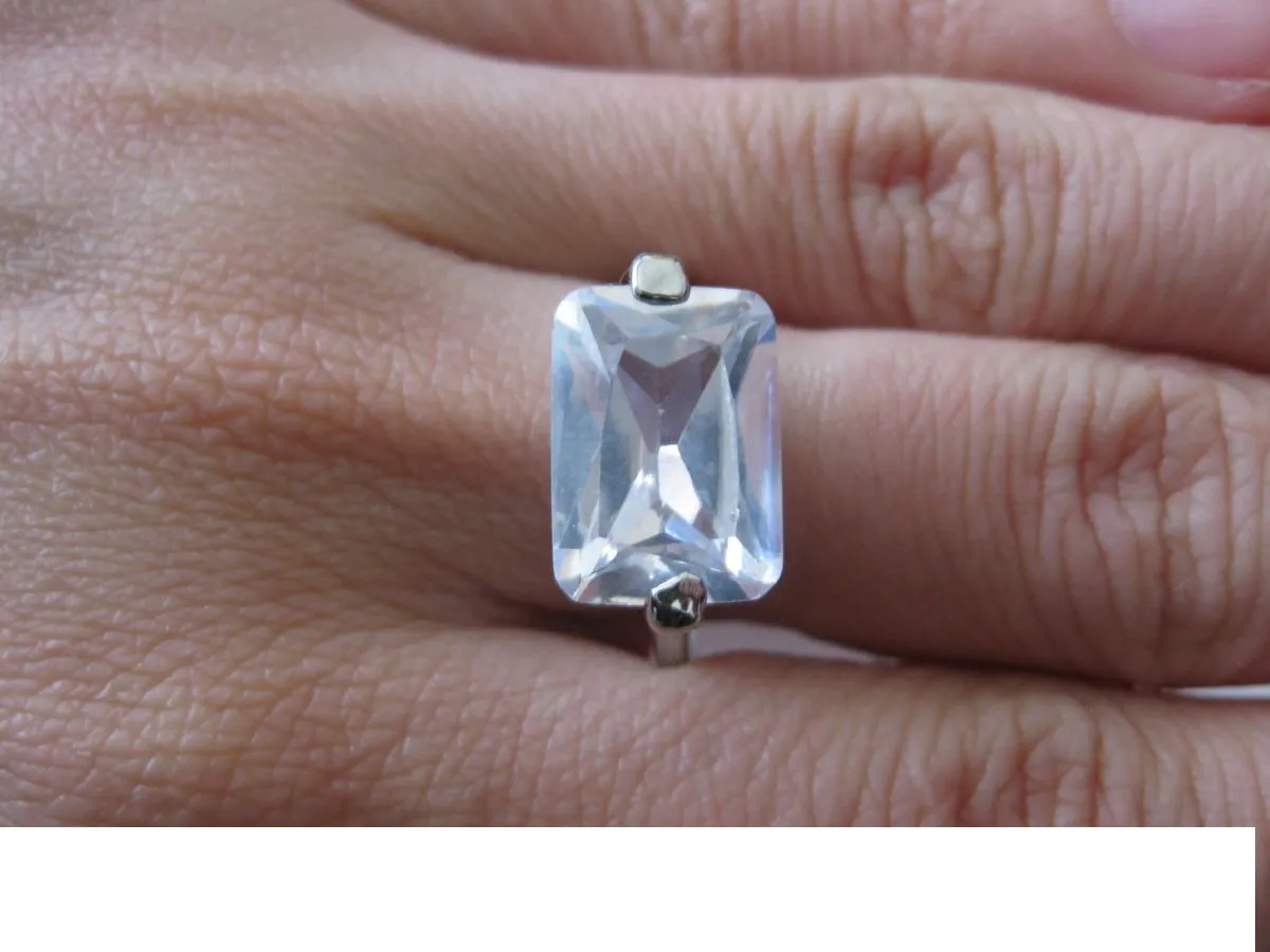 Handmade Clear CZ Ring - Size 9.5 - Image 3
