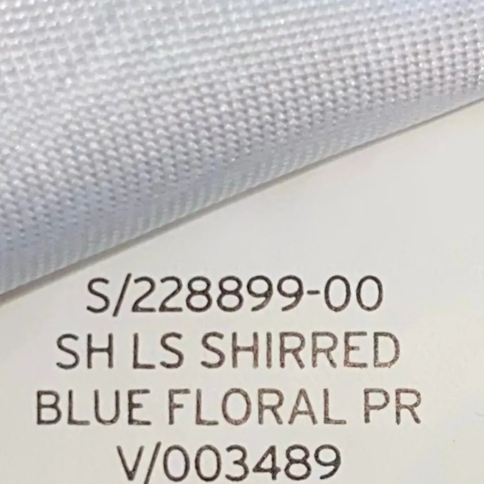 Gap Floral Peasant Blouse Size Small Blue Boho Ruffle Hem Top - Image 5