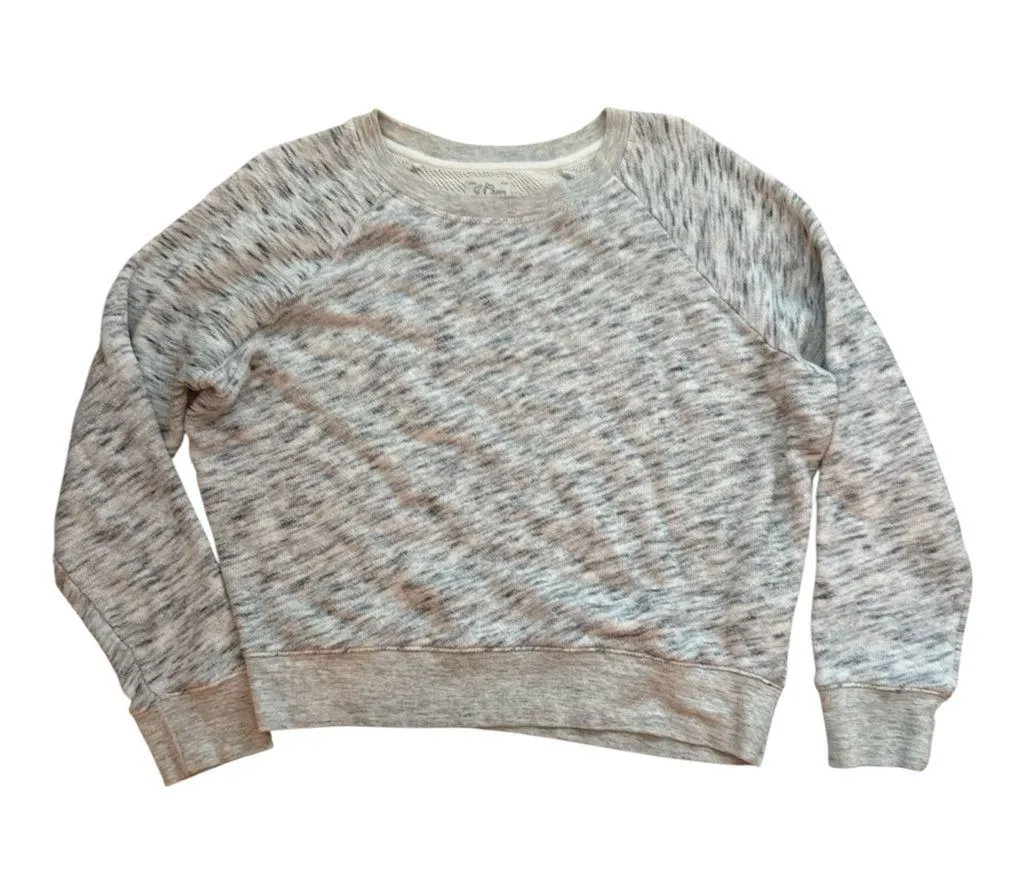 J. Crew Vintage Cotton Terry Crewneck Pullover in Speckle | Grey | XS - Image 2