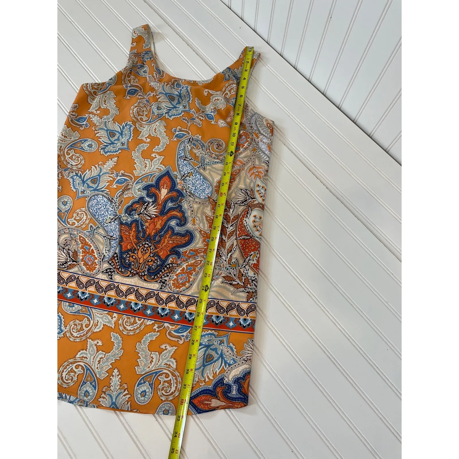 Lila Rose Dress Scoop Neck Paisley Print Mini Slip Dress Lightweight Size 2 - Image 4