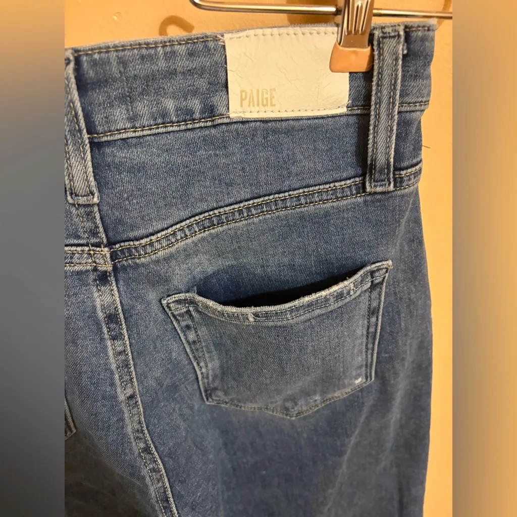 Paige Anessa Petite Wide Leg Jeans in Rock Show Distressed - Image 8