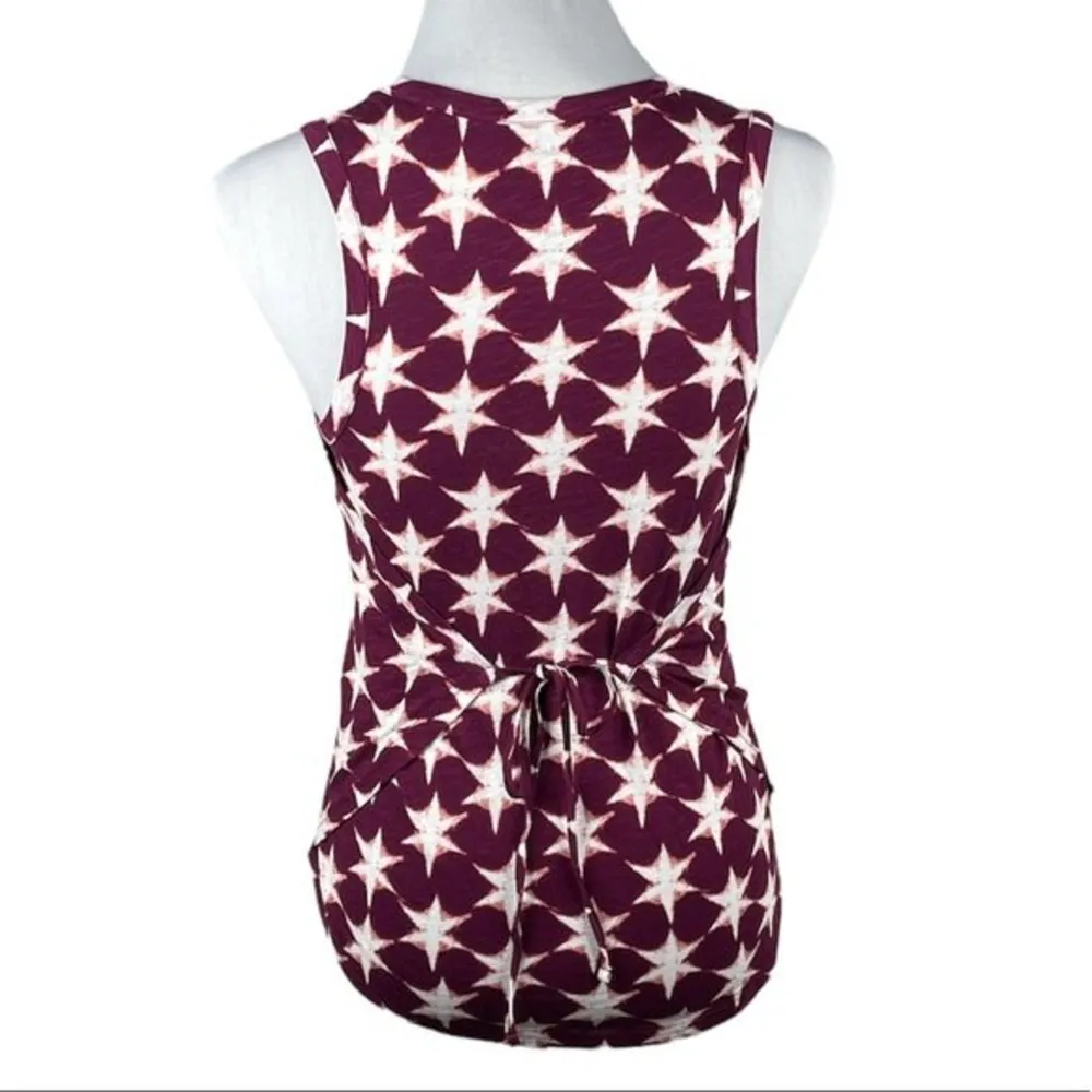 Lucky Brand Stars Tank Top Burgundy Size XSmall - Image 2