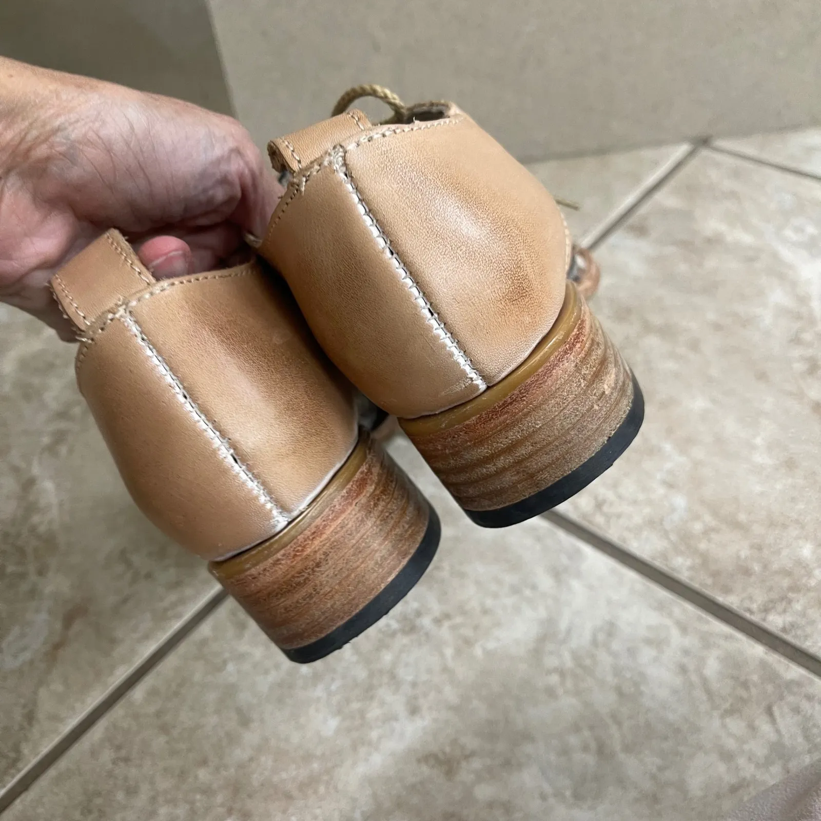 Freebird MABEL Women's Beige Snake Print Leather Lace Up Oxford Shoes Size 5 Tan - Image 3