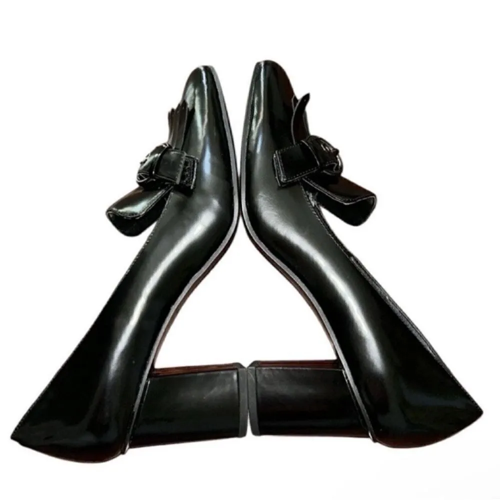 NINE WEST Women's Black Umbriah Leather Dress
Pump(Size 9M) - Image 5