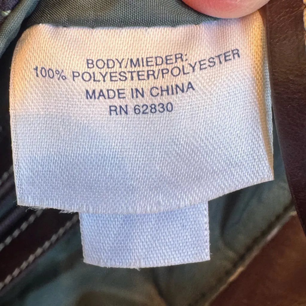 Lands End Quilted Crossbody Purse Blue - Image 8