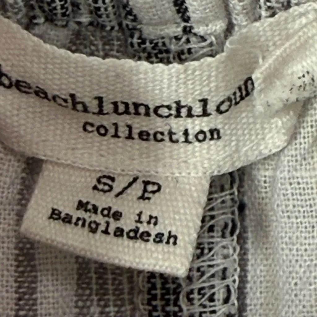 Beachlunchlounge linen cotton striped pull on short size small - Image 5
