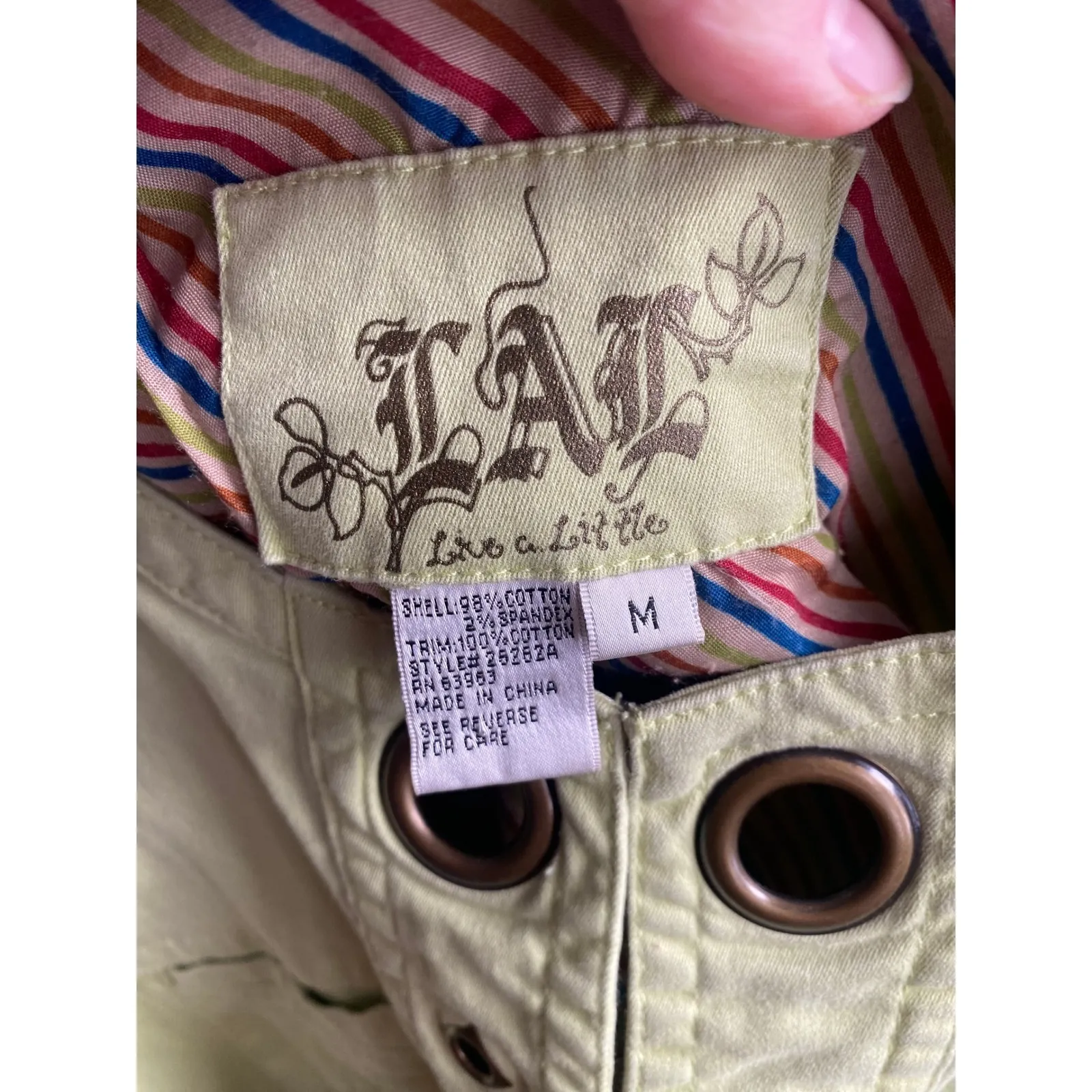 Vintage Y2K Bedazzled Eyelet Green Jacket Blazer Fairy Boho Indie Sleaze Hippie - Image 3