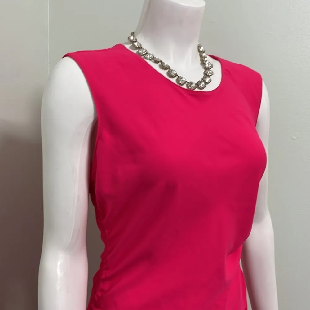 Amanda Uprichard Nessa Pink Begonia Sleeveless Bodycon Mini Dress - Image 6