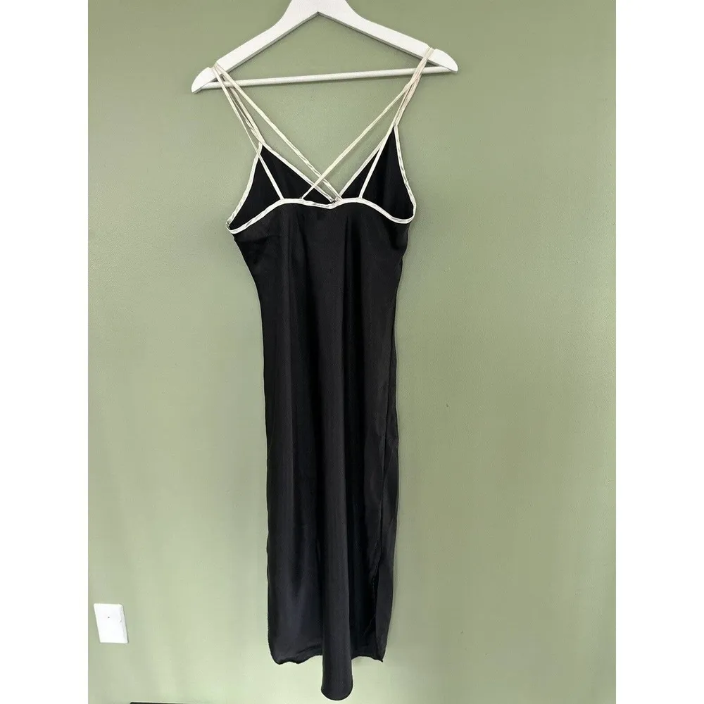 Secret Treasures Slip Dress Sz S M Coquette Dainty Gown Rose Strappy Back Whimsy - Image 6