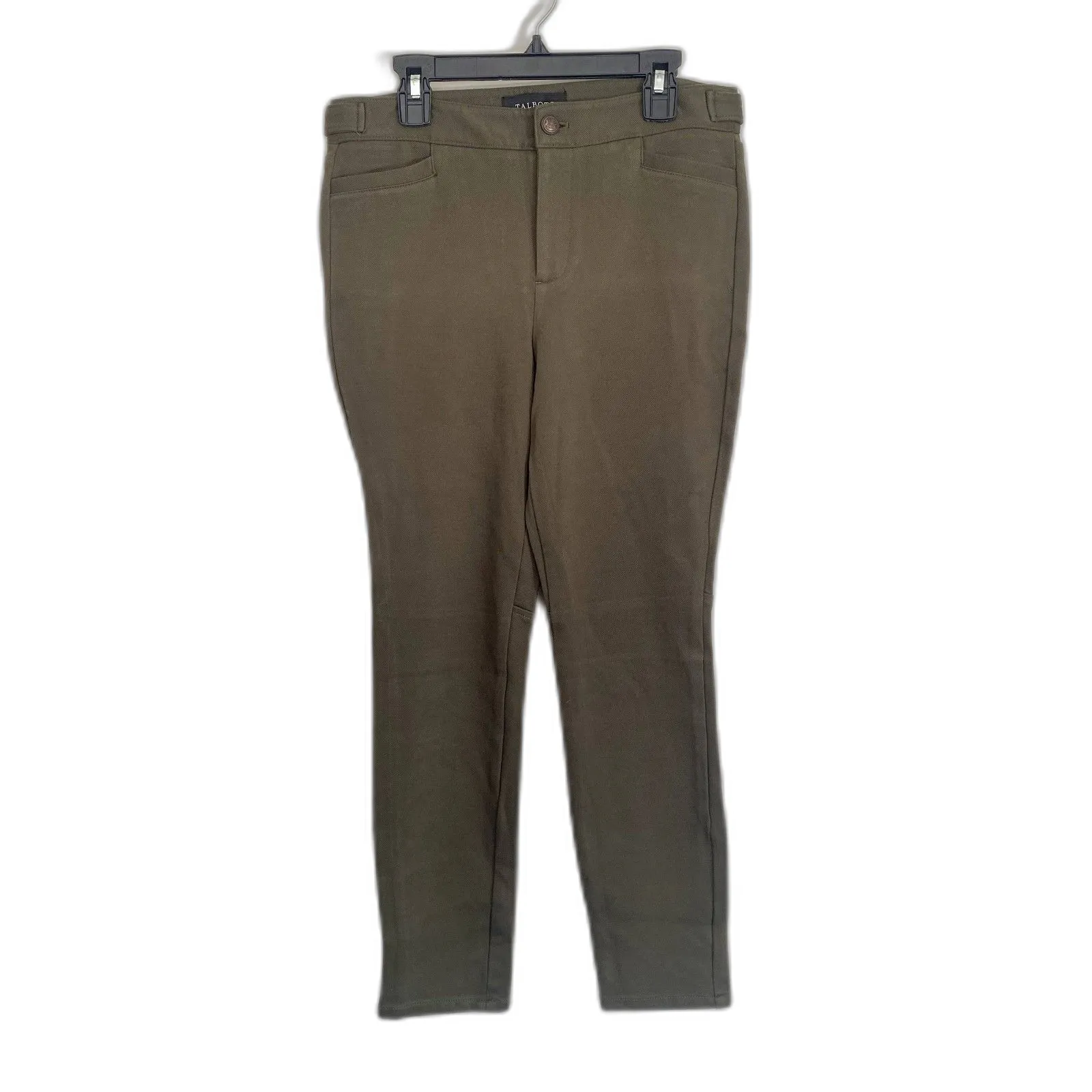 Talbots Lexington Pant Skinny Ankle Olive‎ Green Twee Stretch Size 2P Petites - Image 3