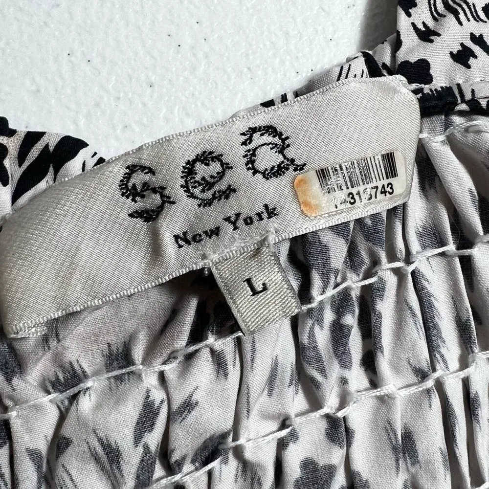 Sea New York Lana Animal Print Smocked Dress Size L - Image 7