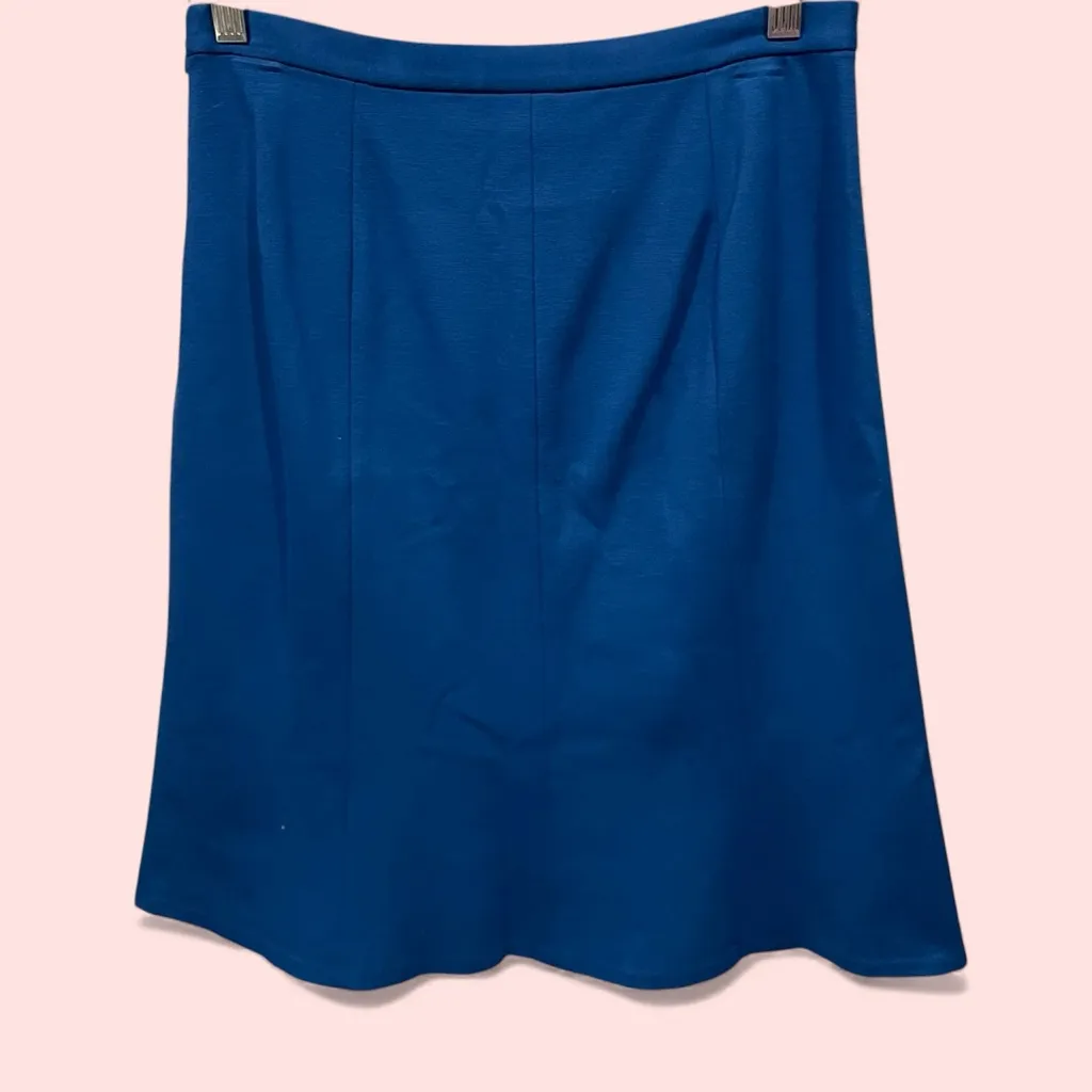 Cute aqua mermaid a-line shirt mini Talbots stretch boho - Image 3