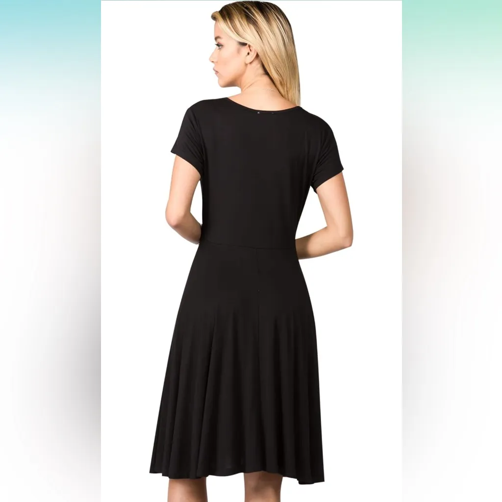 Nice casual Black faux Wrap Dress Size XL - Image 3