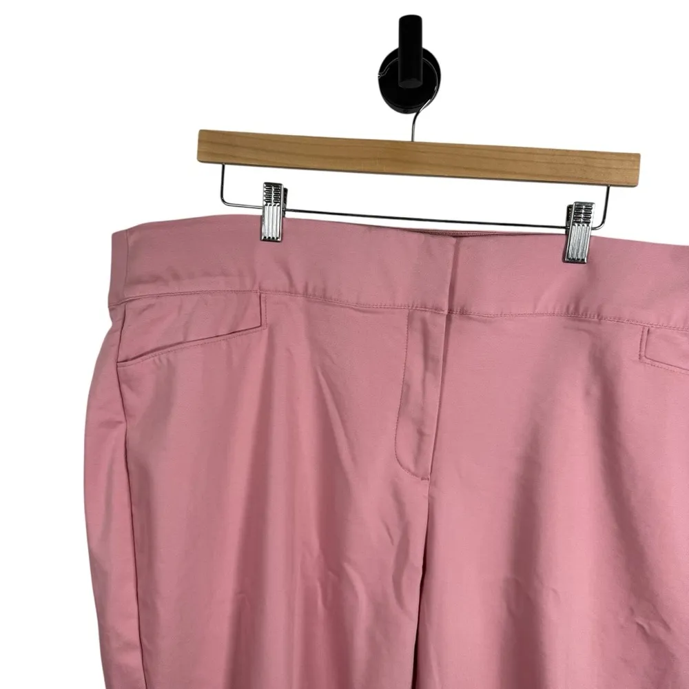 Lane Bryant The Allie Pink Mod Ruffle Hem Ankle Pants in Pink Size 22 - Image 3