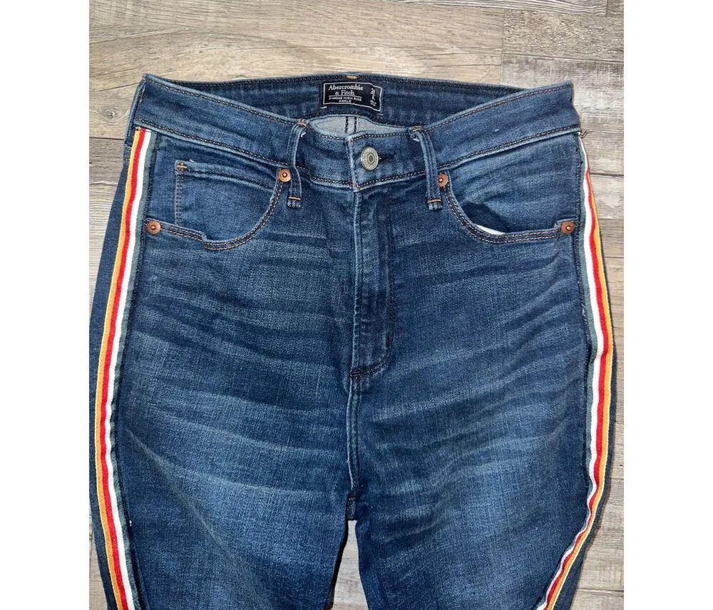 Women's Abercrombie & Fitch High Rise Ankle Skinny Jeans - Image 2