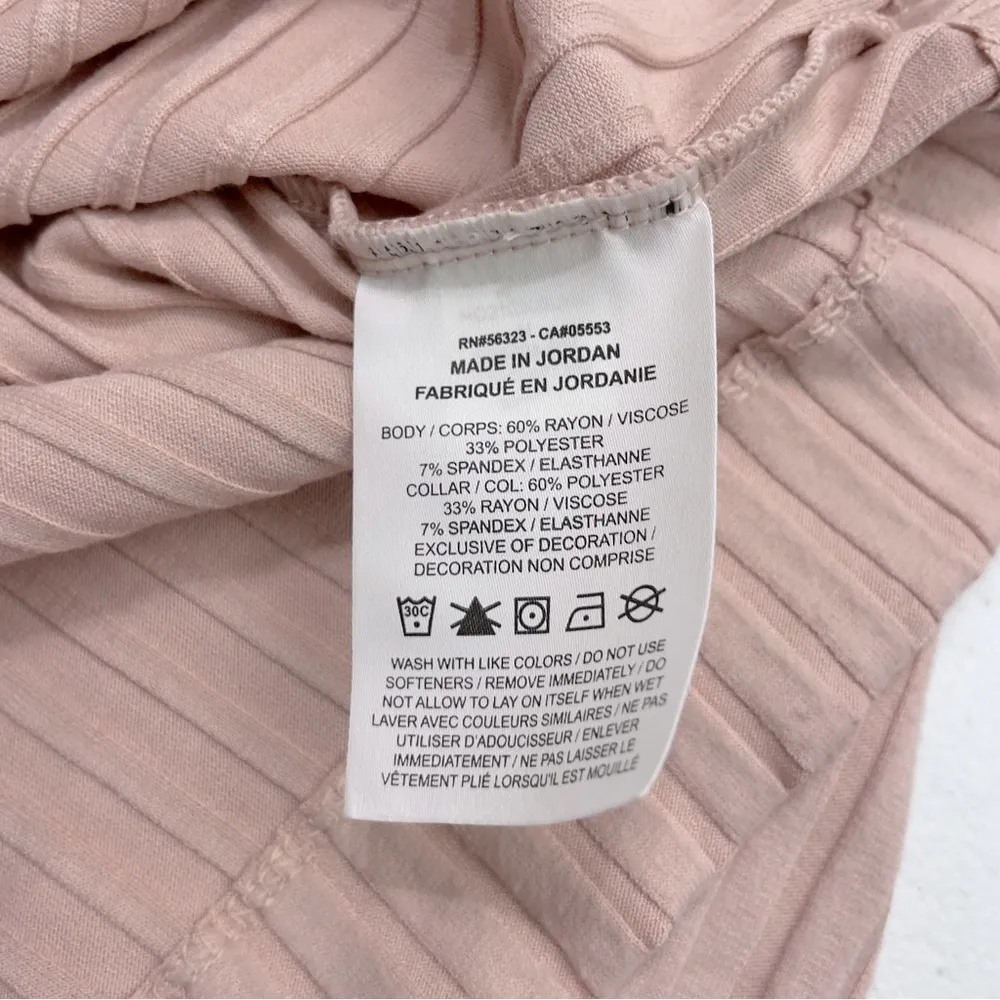 Nike Yoga Top Womens M Pink Luxe Ribbed Cover Up Long Sleeve Workout NEW - Image 10