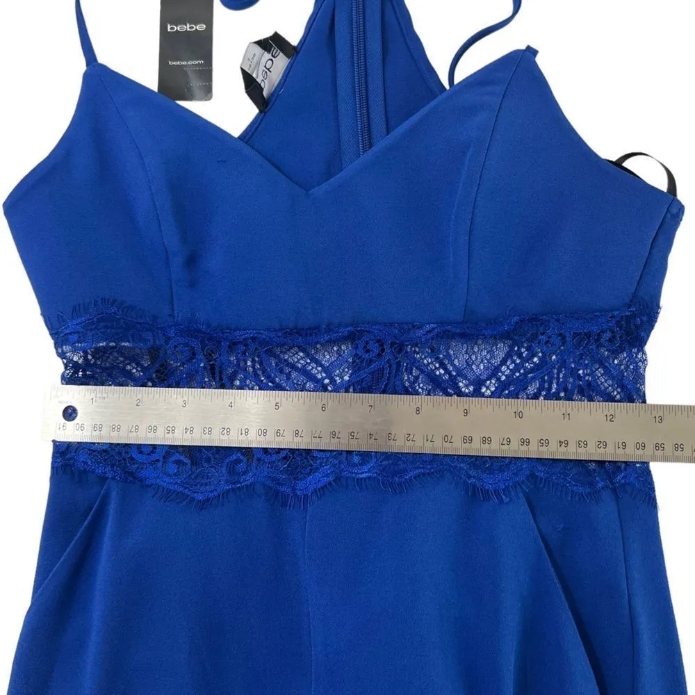 Bebe Desiree Hook & Eye Cobalt Blue Jumpsuit - Image 10