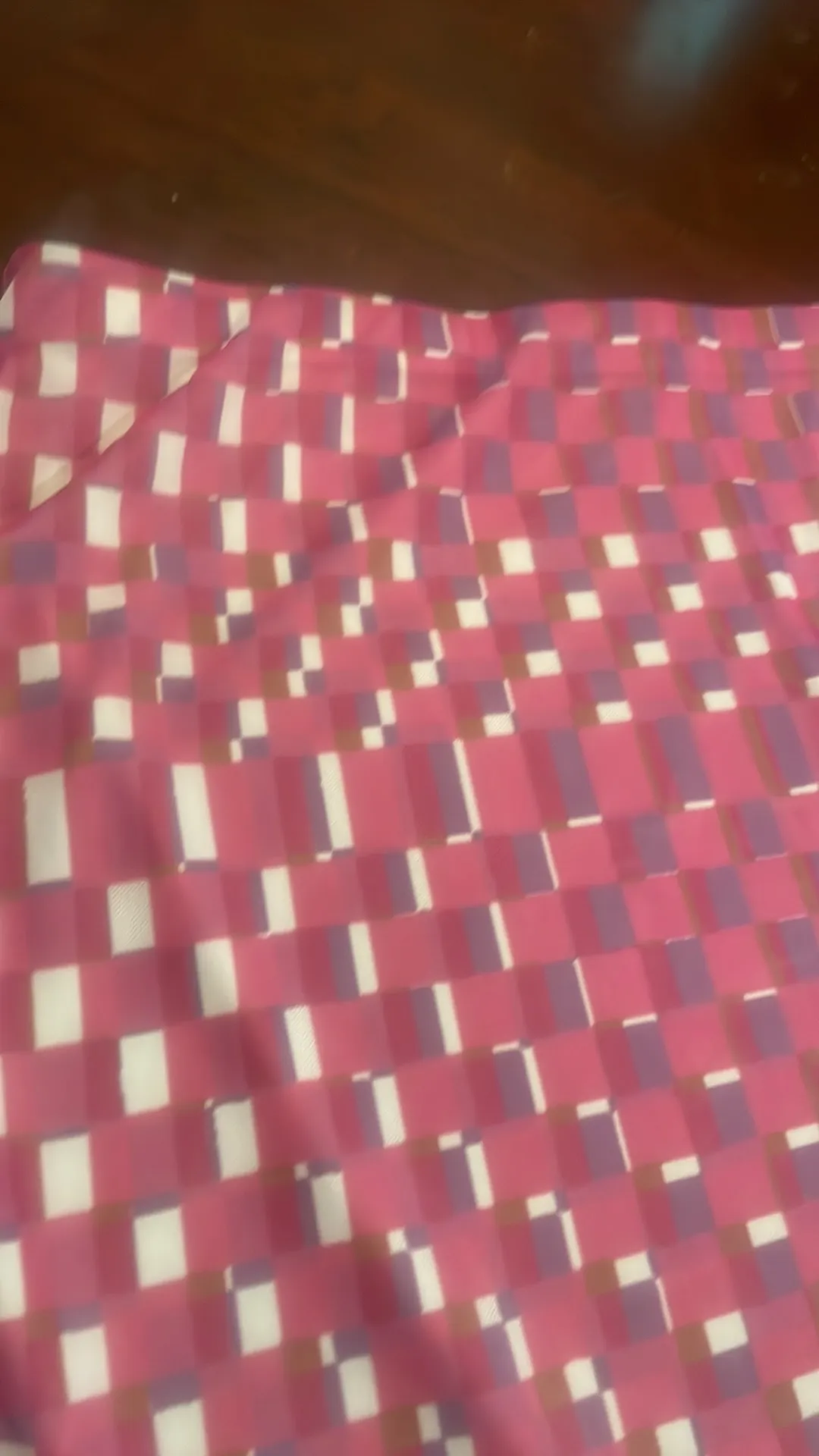 NWT pink/Purple Prism Check  Mini Skirt - Image 2