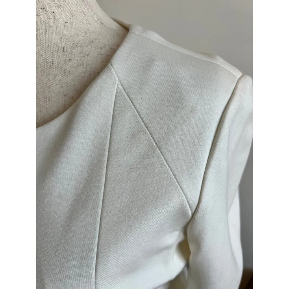 Tahari by ASL Women's Classic Black & Ivory Fitted Dress Size 14 - Image 4