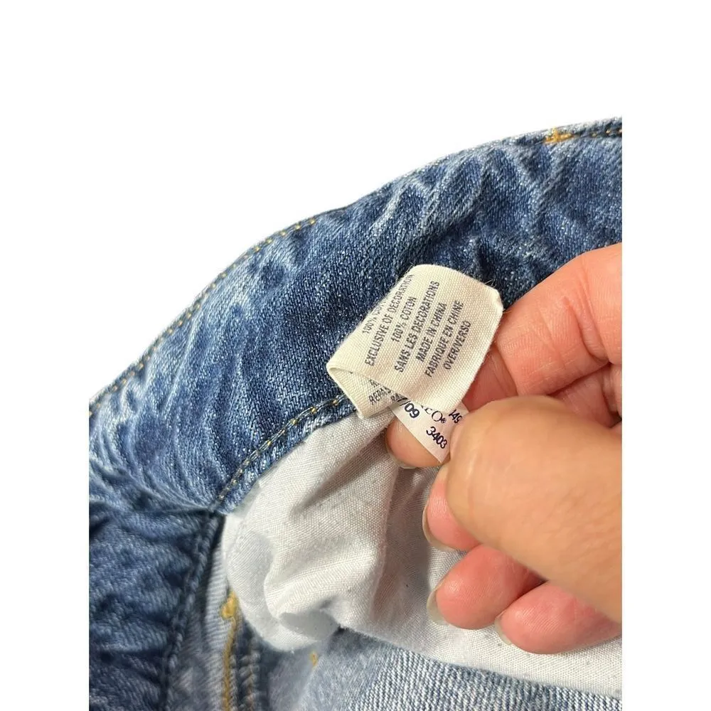 American Eagle American‎ Eagle Y2K Distressed Low Rise Shorty Shorts Size 2 - Image 8