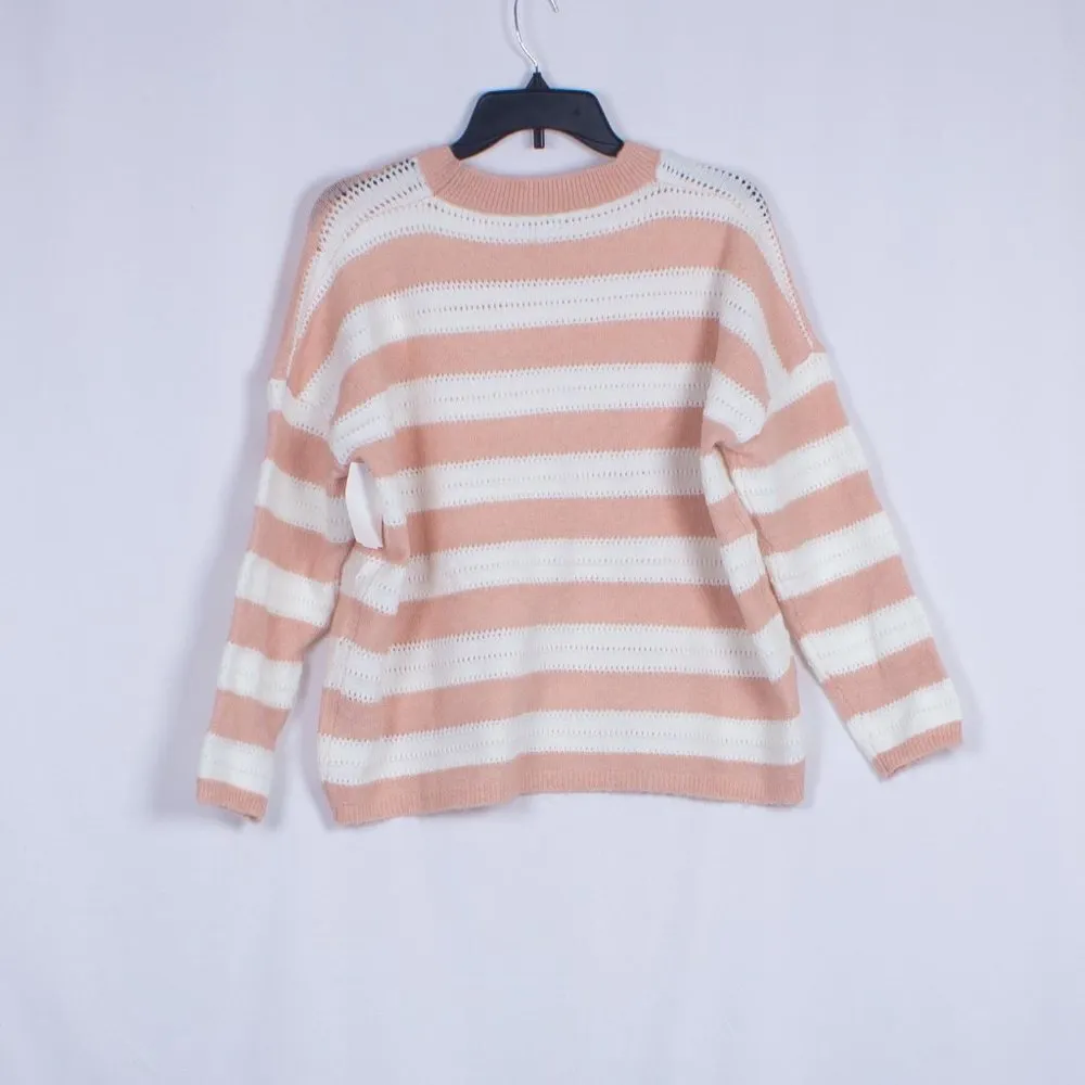 NWT FRNCH PARIS Nadiege Striped Boxy Sweater Size S/M - Image 4