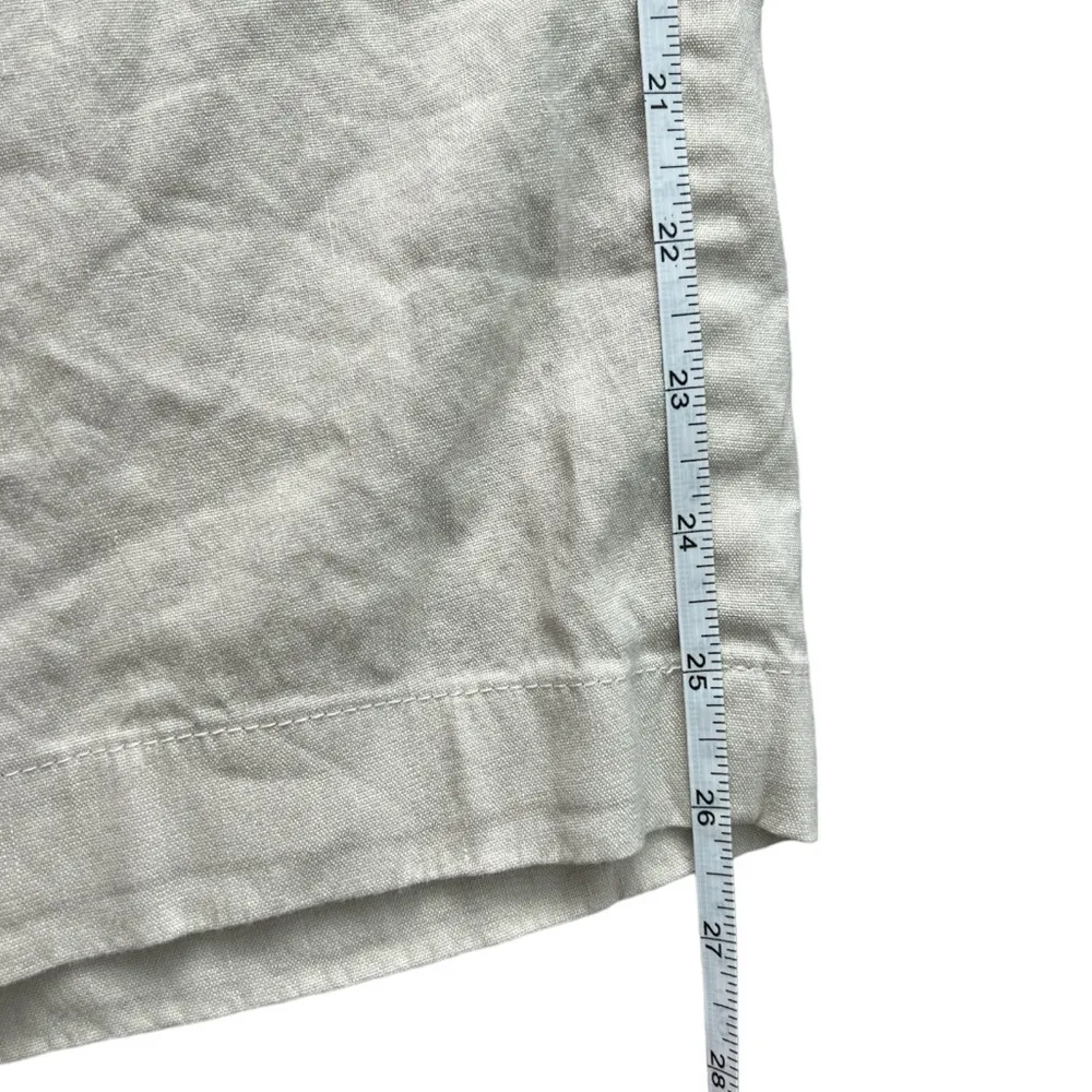 New J. Jill Linen Stretch Pull On Cropped Pants | Cream | 16 - Image 3