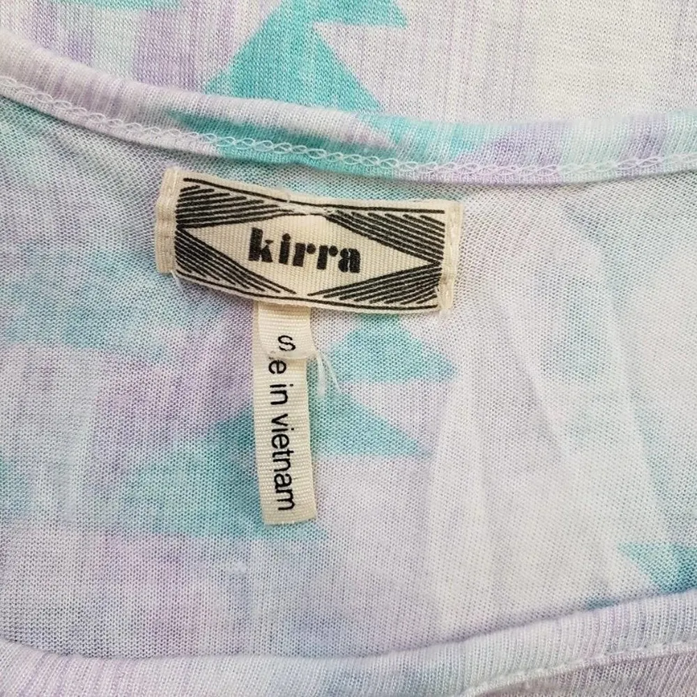 Kirra Aztec Print with Netted Accent Boho Top Small - Image 5