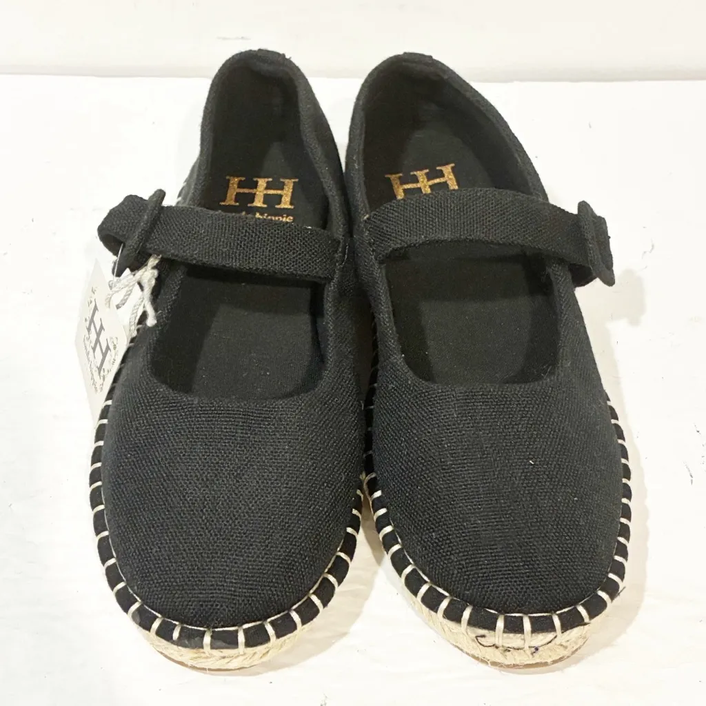 Haute Hippie Women’s Size 8 Black Canvas Flat‎ Cecily Mary Jane Espadrille NEW - Image 2