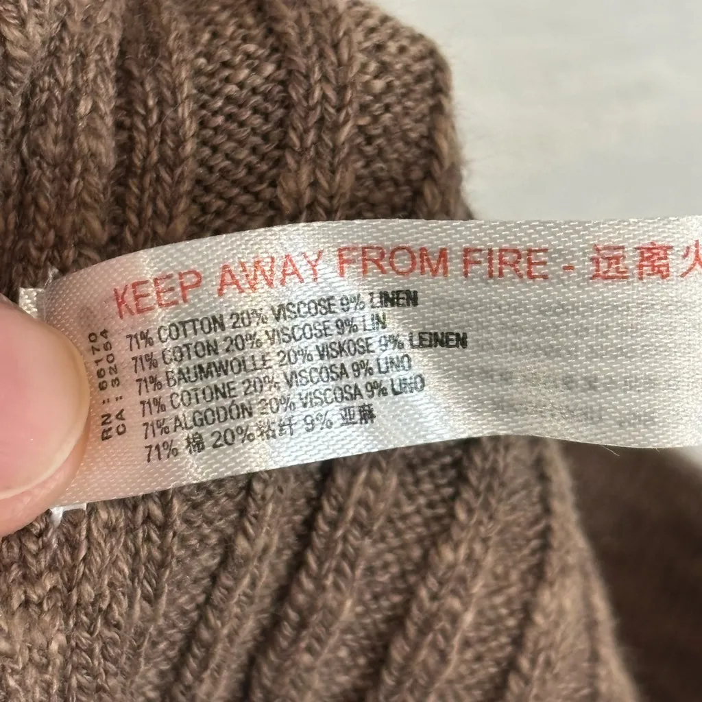 Free People Beach Woman’s Ribbed Brown Sweater Knit Shorts Size XS - Image 7